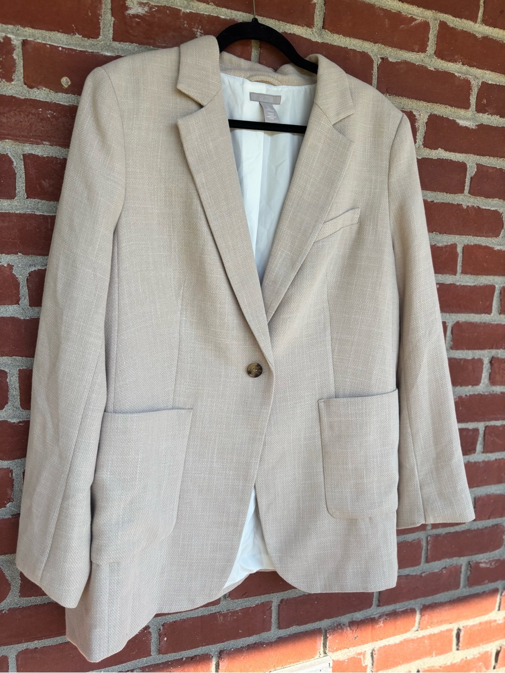 H&M Light Beige Single-Button Women's Blazer